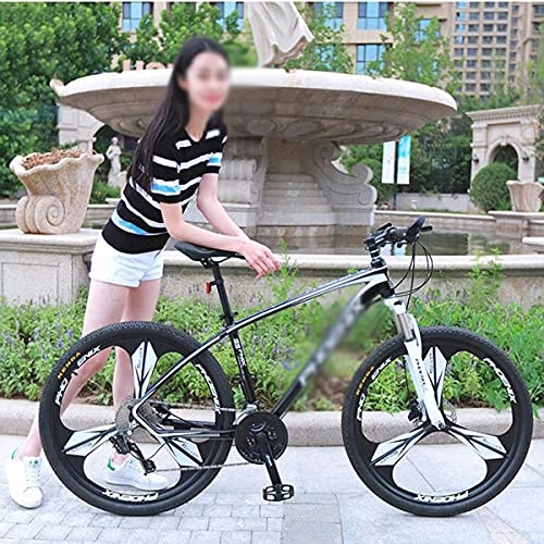 Mountain Bike : MENG Mountain Bikes 26 / 27.5 Inches Wheels 33 Speed Dual Suspension Bicycle with Aluminum Alloy Frame / White / 27.5 in