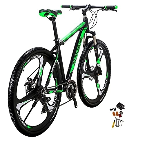 Mountain Bike : Mens Mountain Bike 29 inch 3 Spoke wheel XL19 inch Frame Unisex Bicycle (green2)