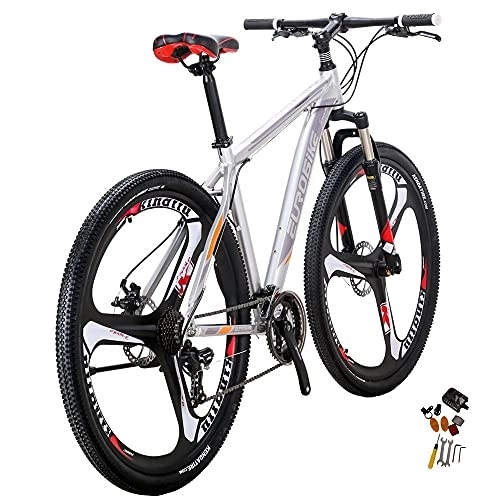 Mountain Bike : Mens Mountain Bike 29 inch XL Frame 19 inch Frame Unisex Bicycle (silver2)