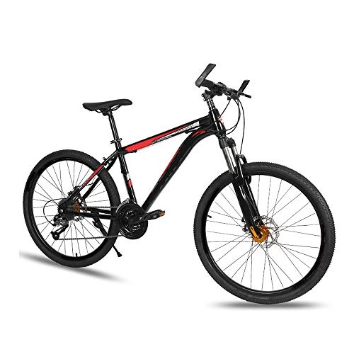 Mountain Bike : MH-LAMP Bike 27 Speed, Mountain Bike Dual Disc Brake, Bicycle Quick Release Axle, Mountain Bike Front Suspension Lockable, Speed Steel Frame, 26 Inches