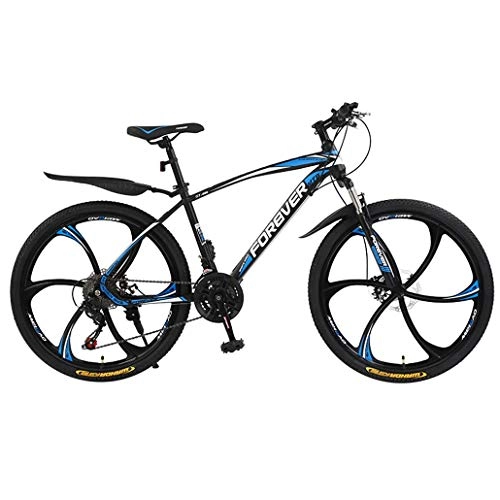 Mountain Bike : MJL Beach Snow Bicycle, Adult 24 inch Mountain Bike, Double Disc Brake City Road Bicycle, Trail High-Carbon Steel Snow Bikes, Variable Speed Mountain Bicycles, A, 24 Speed, C, 27 Speed