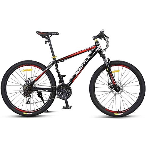 Mountain Bike : MLGTCXB 24-Speed Mountain Bikes, 26 Inch Adult High-carbon Steel Frame Hardtail Bicycle, Men's All Terrain Mountain Bike, Anti-Slip Bikes, Black, 26 inches