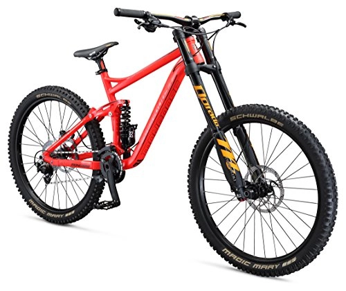 Mountain Bike : Mongoose Boot'r 27.5" Down Hill Bicycle, Red, 19" / Large