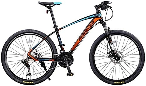 Mountain Bike : Mountain Bicycle, Full Suspension Mens Mountain Bike 26" Frame 33-Speed Oil Disc Brake Speed Bike Off-Road Racing 6-6, Blue fengong (Color : Blue)