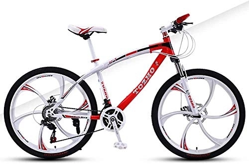 Mountain Bike : Mountain Bicycle, Student Bike, 24 Inch, Variable Speed Bicycle, Disc Brakes Bike Adult Men And Women On Mountain Bike Variable Speed Shock Absorption Young Cycling Students (Color : Red C)