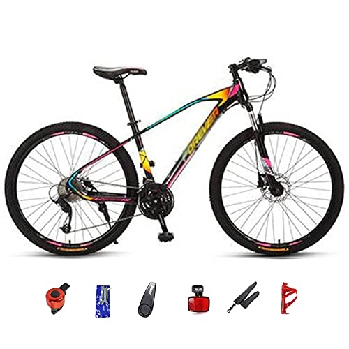 Mountain Bike : Mountain-Bicycles HD Mens Mountain Bike, 27 / 30 Speeds, 27.5-Inch Wheels, Outdoor Bikes for Men Women rainbow-27speed