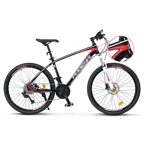 Mountain Bike : Mountain Bike 26 / 27.5" Mountain Bikes 33 Speed Bicycle Adult Mountain Trail Bike Aluminum Alloy Frame With Dual Disc Brake(Size:27.5 in, Color:Red)