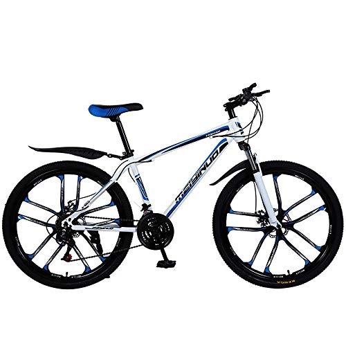 Mountain Bike : Mountain Bike 26 Inch, 21 / 24 / 27 Speed With Double Disc Brake, Adult MTB, Hardtail Bicycle With Adjustable Seat, A-26in