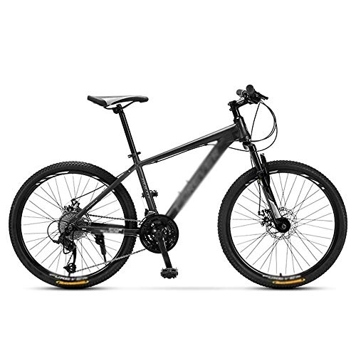 Mountain Bike : Mountain bike 26 inch adult aluminum alloy youth student variable speed off-road suspension bicycle 27 variable speed-black_26 inch 27 speed
