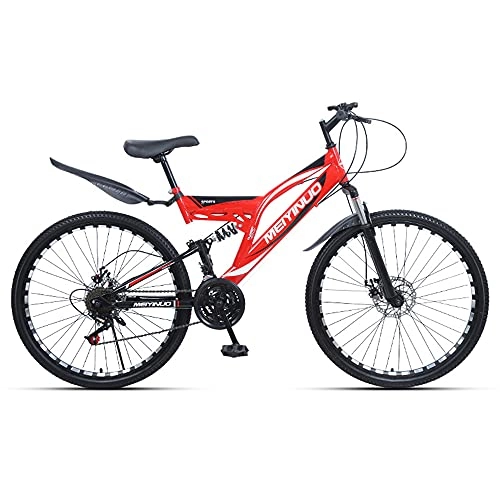 Mountain Bike : Mountain Bike 26 inch cross-country bike with dual shock absorber 21-speed / 24-speed / 27-speed bike Rugged carbon steel frame for men and women