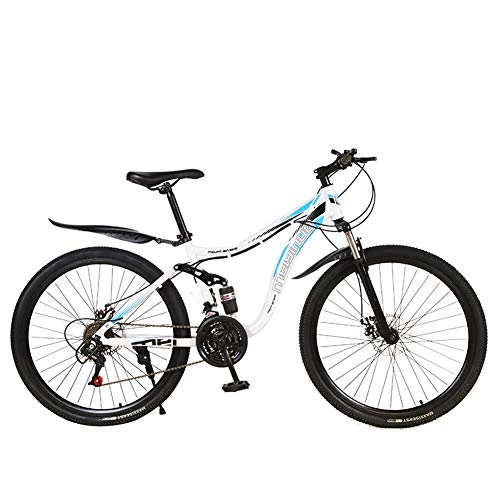 Mountain Bike : Mountain Bike, 26-Inch Double Suspension Bike, Double Disc Brake High-Performance City Bike, Suitable for Male, Female, Adult and Youth Exercise, D