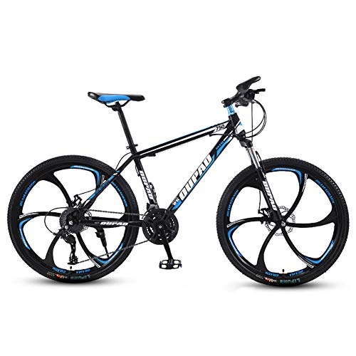 Mountain Bike : Mountain Bike 26Inch, 21 / 24 / 27 / 30 Speed 6 Spoke Double Disc Brake Bicycle Suspension Lockable Fork Outroad Bicycles Anti-Slip Bike for Adult Or Teens, Style 4, 24 speed
