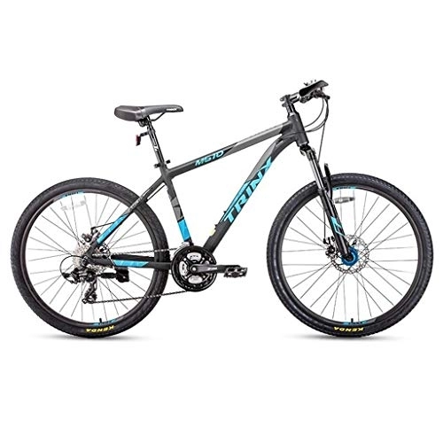 Mountain Bike : Mountain Bike, 26inch Wheel, Aluminium Alloy Frame Bicycles, Double Disc Brake and Front Fork, 24 Speed (Color : Blue)