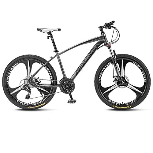 Mountain Bike : Mountain Bike 27.5 Inch, 3-Spoke Wheels, Lock Front Fork, Off-Road Bicycle, Double Disc Brake, 4 Speeds Available, for Men Women