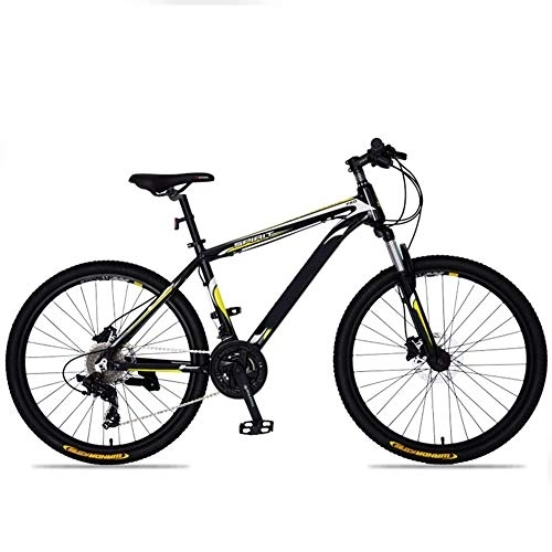 Mountain Bike : Mountain Bike 30 -Speed Aluminum Alloy Outdoor Mountain Racing Bicycles, Disc Brake, Suspension Fork, Yellow
