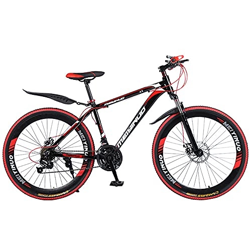 Mountain Bike : Mountain Bike Adult 27-speed variable-speed bicycle 26-inch wheel double butterfly brake aluminum alloy frame Men's and women's cross-country bikes