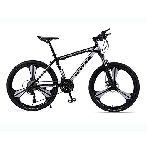Mountain Bike : Mountain Bike Adult Men And Women Speed Double Disc Brakes Shock Ultra Light Off-Road Bicycl, Black Silver