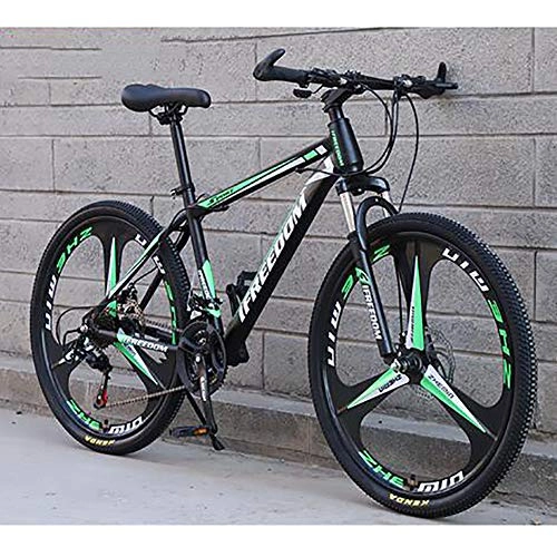 Mountain Bike : Mountain Bike Bicycles Bicycle 26 Inch 30 Speed Adult Mountain Bike 3-knife Integrated Wheel Off-Road Variable Speed Men and Women Bicycle, black green, 26 inch 30 speed