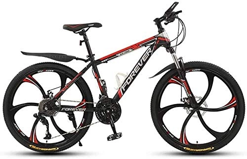 Mountain Bike : Mountain bike For Adult, 26-Inch Bike-Lightweight High-Carbon Steel Frame-27-Speed Professional Transmission-Disc Brake-Suitable For Road And Mountain Off-Road ZHAOSHUNLI