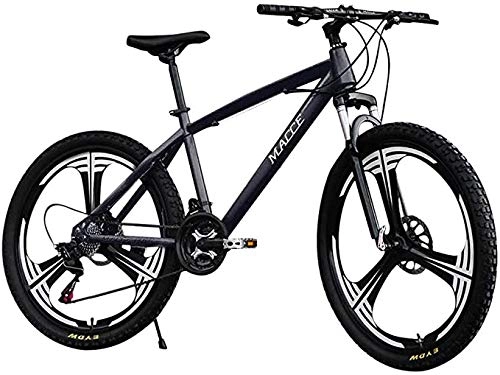 Mountain Bike : Mountain Bike for Men 26inch Carbon Steel Mountain Bike 21 Speed Bicycle Full Suspension MTB, Black