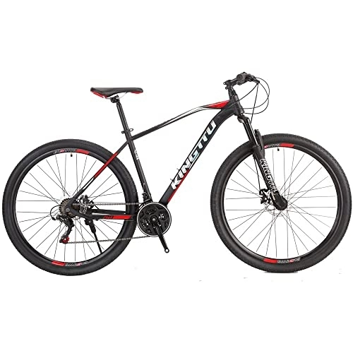 Mountain Bike : Mountain Bike For Men 29 inch Wheels XL Large Frame For Adult Front Suspension (black red2)