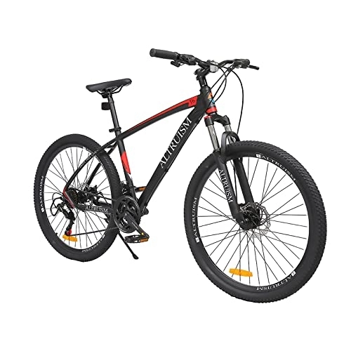 Mountain Bike : Mountain Bike Hardtail Bicycle Aluminum 27.5 Inch Disc Brake Shimano 21 Speed Transmission MTB For Women & Men(Black)