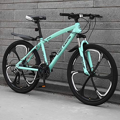 Mountain Bike : Mountain Bike High-carbon Steel MTB Lightweight 21 Speed Variable Speed Double Disc Brake 6cutter Wheel 26 Inches Road Bike A-21 Speed 26 Inches