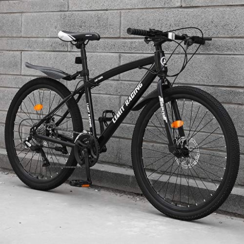 Mountain Bike : Mountain Bike Lightweight All Terrain MTB High-carbon Steel 21 Speed Variable Speed Damping Disc Brake 26 Inches Road Bike B-21 Speed 24 Inches