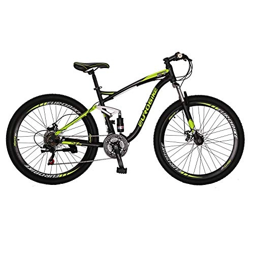 Mountain Bike : Mountain Bike LZ-E7 27.5inches Mountain Bicycle 21Speeds Dual Disc Brake Mens Mountain Bike E7 27.5 Spoke Grass green