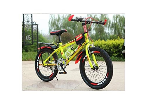 Mountain Bike : Mountain Bike Men's Mountain Bike 20 inch 22 inch 24 inch Single Speed High-Carbon Steel Hardtail Student Child Commuter City Bike, Blue, 22Inch, Yellow, 20 Inches