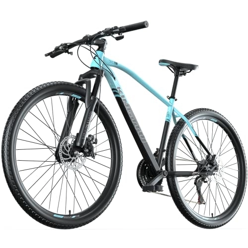Mountain Bike : Mountain Bike, Mens Mountain Bike, 19 Inch Frame, 21 Speeds, 29 Inch Wheels, Dual disc Brakes, Multiple Colors[UK in Stock] (K3-spoke blue)