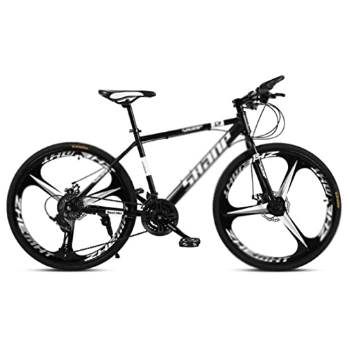Mountain Bike : Mountain Bike, Professional 21 / 24 / 27 / 30 Speeds MTB Drivetrain, 26 Inch Wheels, With Disc-Brake 3-Spokes for Men Women Men's MTB Bicycle Black-21speed