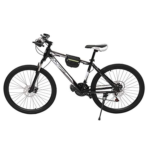 Mountain Bike : Mountain Bike Steel Frame 26 Inch 21 Speed Dual Disc Brake Bicycle Black&White