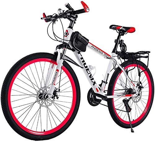 Mountain Bike : Mountain Bike, Trekking Bicycle Cross Trekking Bikes Aluminum Frame Bicycle Fork Suspension With Variable Speed ​​Bicycle-26inch / 21 speed_D