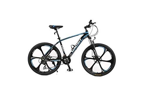 Mountain Bike : Mountain Bike Unisex Hardtail Mountain Bike 24 / 27 / 30 Speeds 26Inch 6-Spoke Wheels Aluminum Frame Bicycle with Disc Brakes and Suspension Fork, Blue, 27 Speed