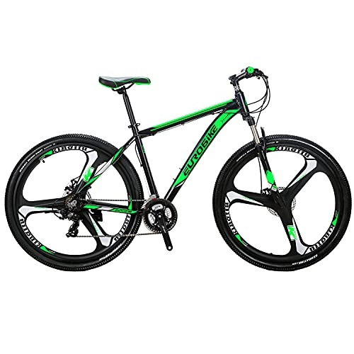 Mountain Bike : Mountain Bike YH-X9 21 Speed Shifter 29 Inch X-Large Wheels Bikes Aluminum Frame Dual Disc Brakes Mens Womens Bicycle 29er (3-SPOKE GREEN)