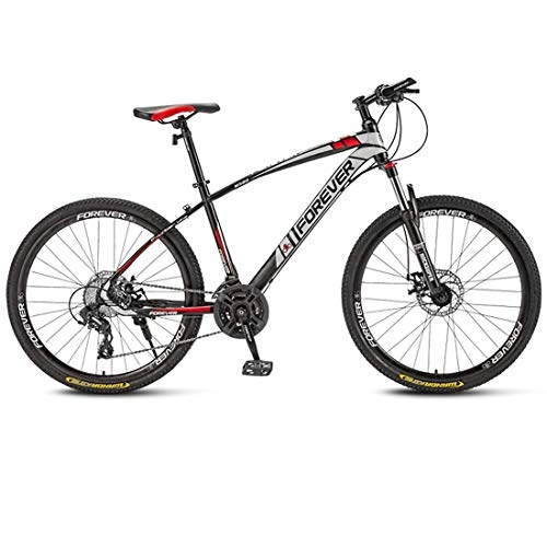 Mountain Bike : Mountain Bikes 26 Inch Wheels, Off-Road Bicycle, High-Carbon Steel Frame, Shock-Absorbing Front Fork, Double Disc Brake, Road Bicycles, A, 30 speed