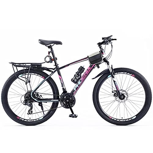 Mountain Bike : Mountain Bikes Adults MTB Bike, Disc Brakes Mountain Bicycles, 24 Speeds Steel Frame, 26 / 27.5Inches Wheels Outroad Bikes For Mens Womens(Size:26inch, Color:purple)