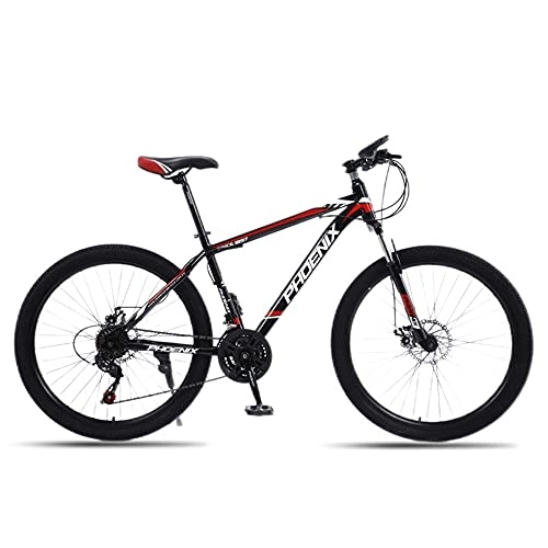 Mountain Bike : Mountain Bikes, Aluminum Alloy Frame Bikes, 24 Speed 24 Inches Spoke Wheels Gearshift, Front and Rear Disc Brakes Bicycle, for Adults