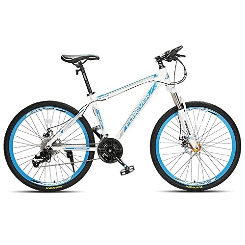 Mountain Bike : Mountain Bikes, Aluminum Alloy Frame / High-Carbon Steel Frame Bikes, 27 Speed 26 Inches Wheels Gearshift, Front and Rear Disc Brakes Bicycle, for Adults