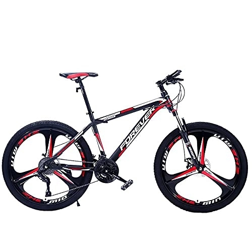 Mountain Bike : Mountain Bikes, High-Carbon Steel Frame Bikes, 21 Speed 24 Inches Wheels Gearshift, Front and Rear Disc Brakes Bicycle, for Adults