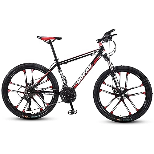 Mountain Bike : Mountain Bikes, High-Carbon Steel Frame Bikes, 21 Speed 26 Inches Wheels Gearshift, Front and Rear Disc Brakes Bicycle, for Adults