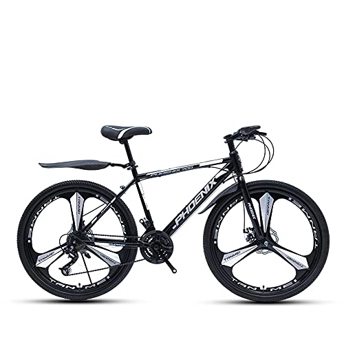 Mountain Bike : Mountain Bikes, High-Carbon Steel Frame Bikes, 27 Speed 24 Inches Wheels Gearshift, Front and Rear Disc Brakes Bicycle, for Adults