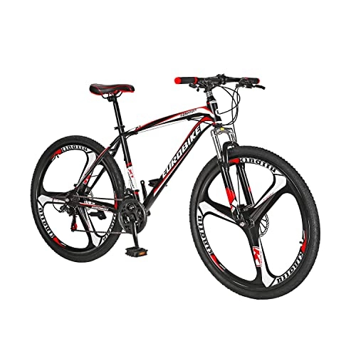 Mountain Bike : Mountain Bikes HYX1 27.5 Inches Wheel 21 Speed Mountain Bicycle Dual Disc Brake Adult / Youth Commuter bike (Blackred / Mag wheel)
