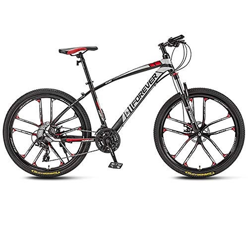 Mountain Bike : Mountain Bikes Ladies Bikes Bikes for Adults High-carbon Steel Hardtail Mountain Bike, Mountain Bicycle with Front Suspension Adjustable Seat, 21 / 24 / 27 / 30 Speed