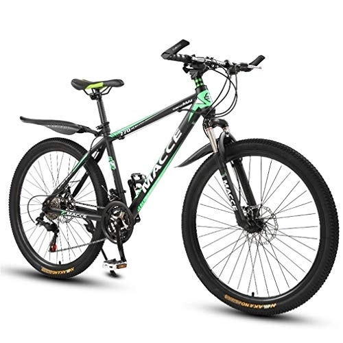 Mountain Bike : Mountain Bikes, Men's Dual Disc Brake Hardtail Mountain Bike, Bicycle Adjustable Seat, High-carbon Steel Frame, Multi-speed Adjustment