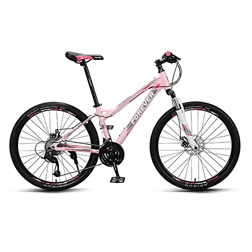 Mountain Bike : Mountain Cross-Country Bike, Road Bike, 26-inch Wheels, 27-Speed, Aluminum Alloy Frame, Line Disc Brake and Double Shock-Absorbing Bike, Available for Men and Women / A / As Shown