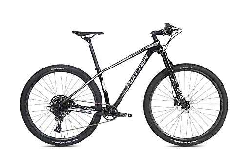 Mountain Bike : mountain Dirt bike road bicycle bikes, carbon mountain bike 27.5 \\" / 29\\" bike Ultralight carbon fiber MTB gears double disc brakes Mountain bike Equipped with the 12 oil disc brake C 29 inch * 19 in