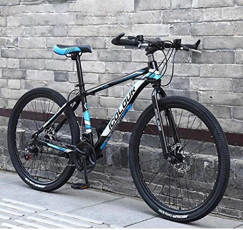 Mountain Bike : MOZUSA 26" Mountain Bike for Adult, Lightweight Aluminum Frame, Front And Rear Disc Brakes, Twist Shifters Through 21 Speeds (Color : C, Size : 21Speed)