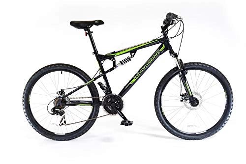 Mountain Bike : Muddyfox Unisex's Livewire Dual Suspension 21 Speed Mountain Bike, Black / Green, 26 Inch